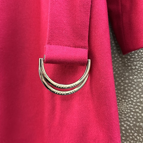 🔥🔥🔥NEW Ted Baker London Rose Pink Wool Cashmere Blended Wrapped Coat - Picture 4 of 10